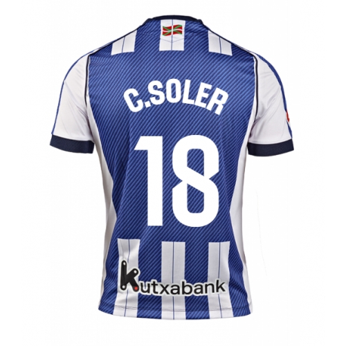 Billige Fotballdrakt Real Sociedad Carlos Soler #18 Replika Hjemmedrakt 2025-26 Kortermet Billige Fotballdrakt Real Sociedad Carlos Soler #18 Replika Hjemmedrakt 2025-26 Kortermet